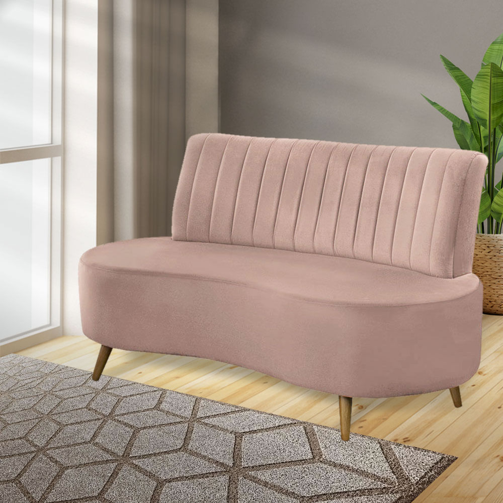 Sofa Qatar 135cm Rosa Konfort