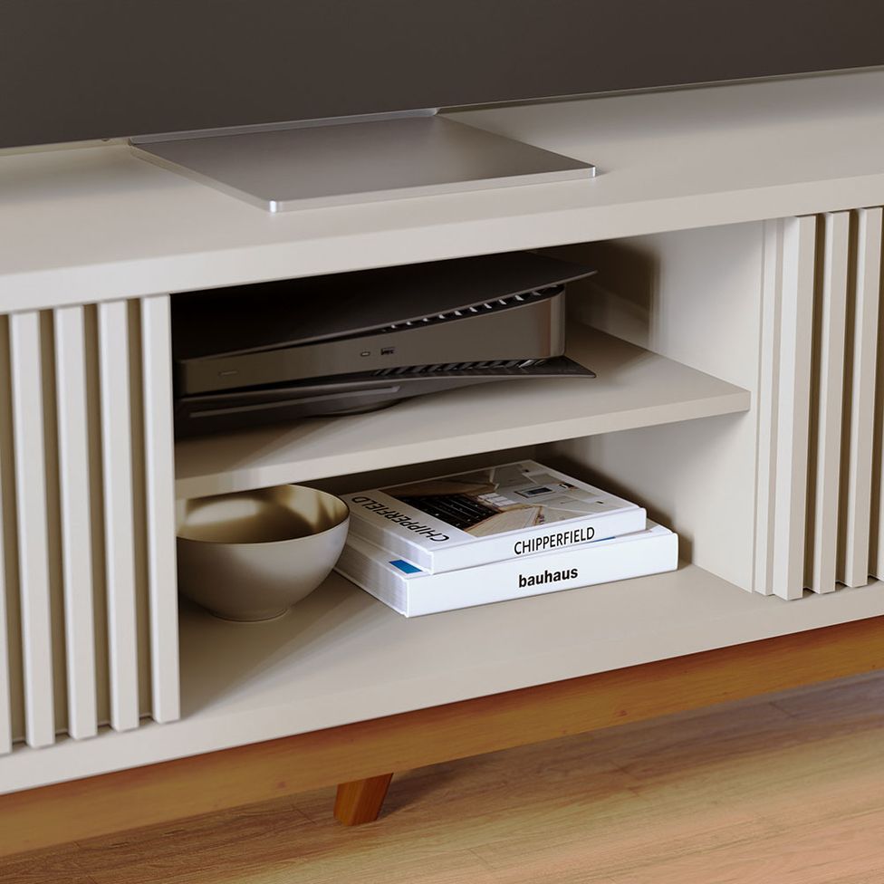 Rack Fortaleza com 4 Portas Off White | Openbox2 Rack Fortaleza com 4 Portas Off White | Openbox2