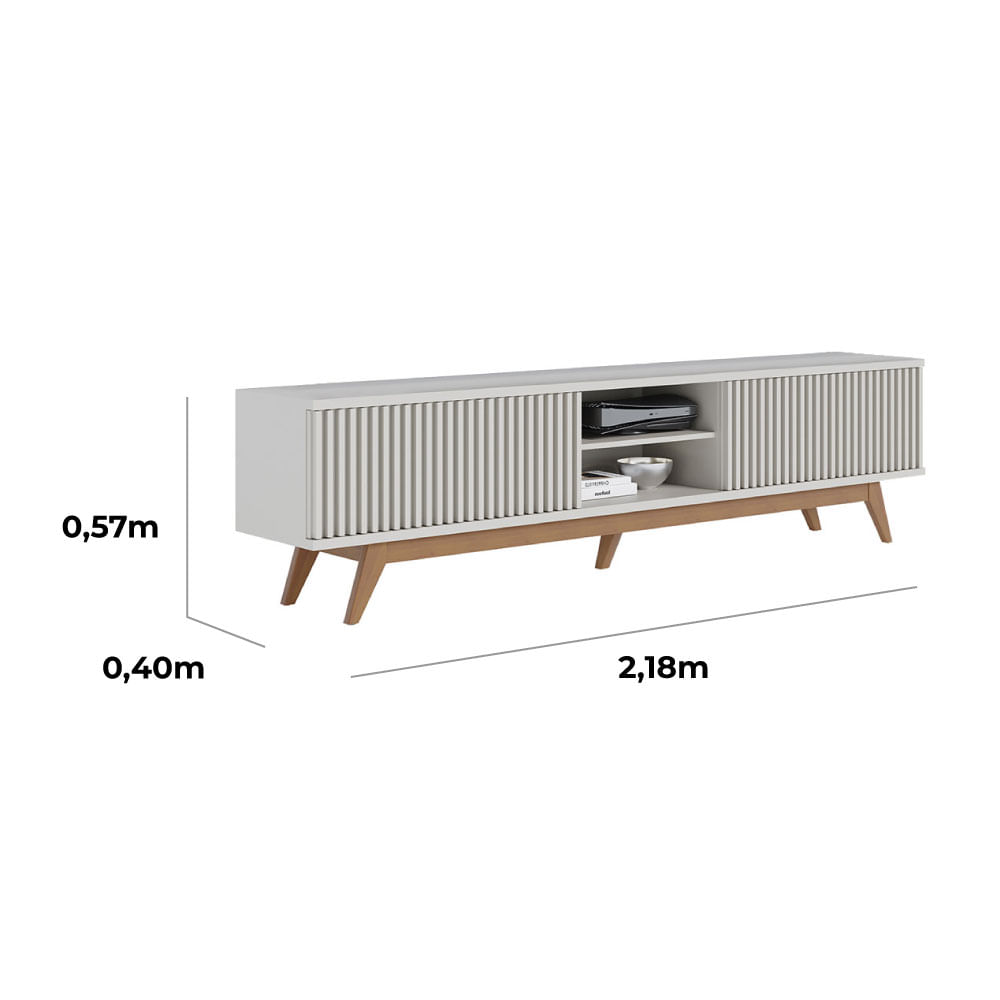 Rack Fortaleza com 4 Portas Off White | Openbox2 Rack Fortaleza com 4 Portas Off White | Openbox2